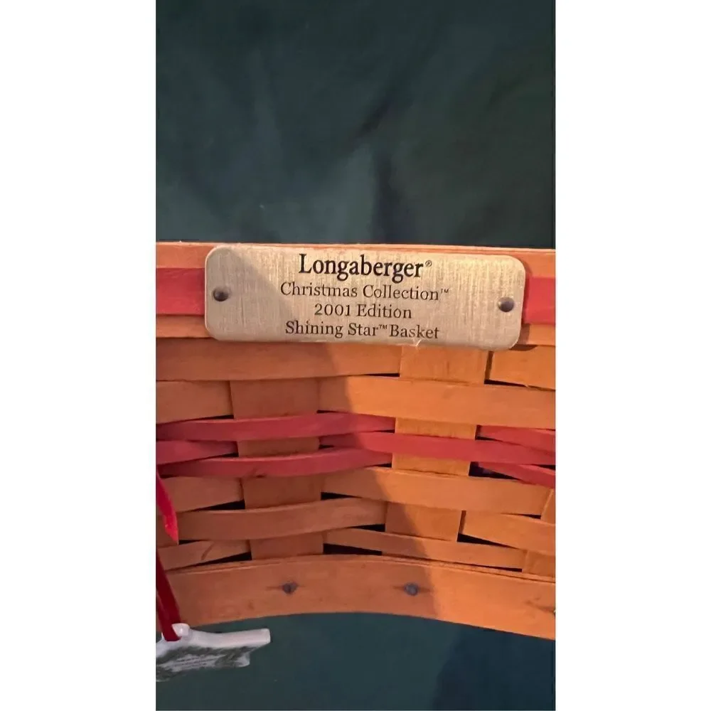LONGABERGER HANDMADE BASKET christmas starPLEASE SEE PHOTOS FOR MEASUREMENTS EUC